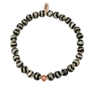 Bracelet JUIE en pierres naturelles et acier inoxydable rose gold