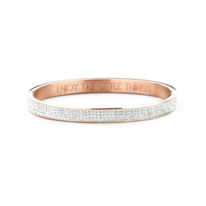Bracelet Co88 France en acier inoxydable rose gold et zircon blanc