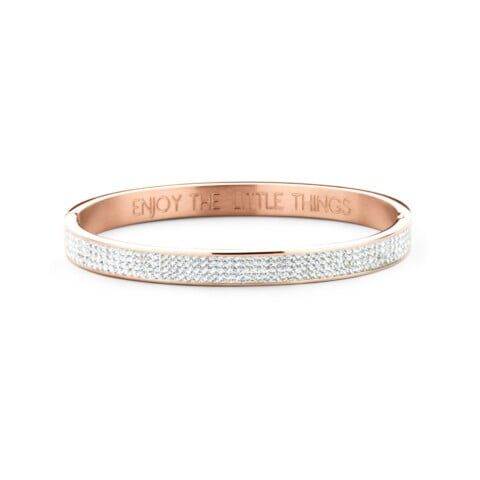 Bracelet Co88 France en acier inoxydable rose gold et zircon blanc