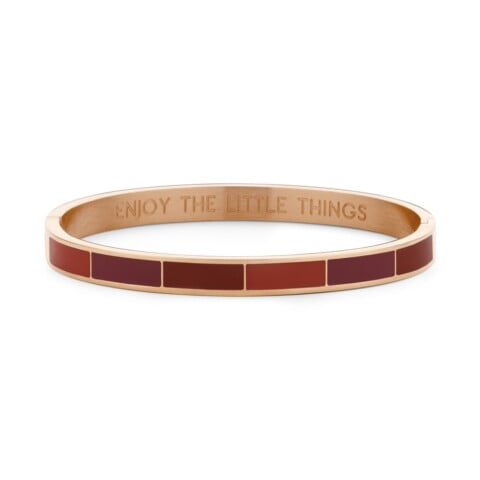 Bracelet LAURENCE en acier inoxydable et camaïeu de rouge 🌹