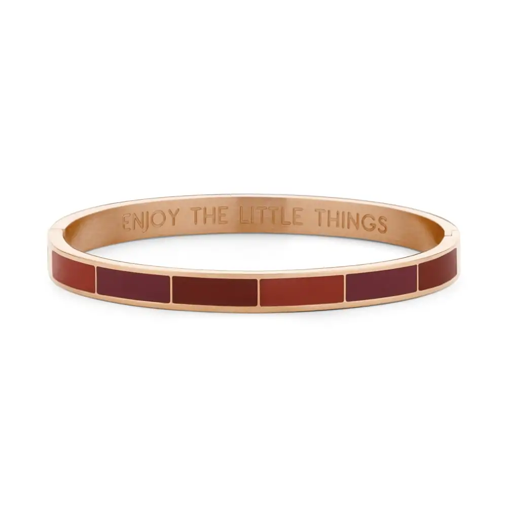 Bracelet LAURENCE en acier inoxydable et camaïeu de rouge 🌹