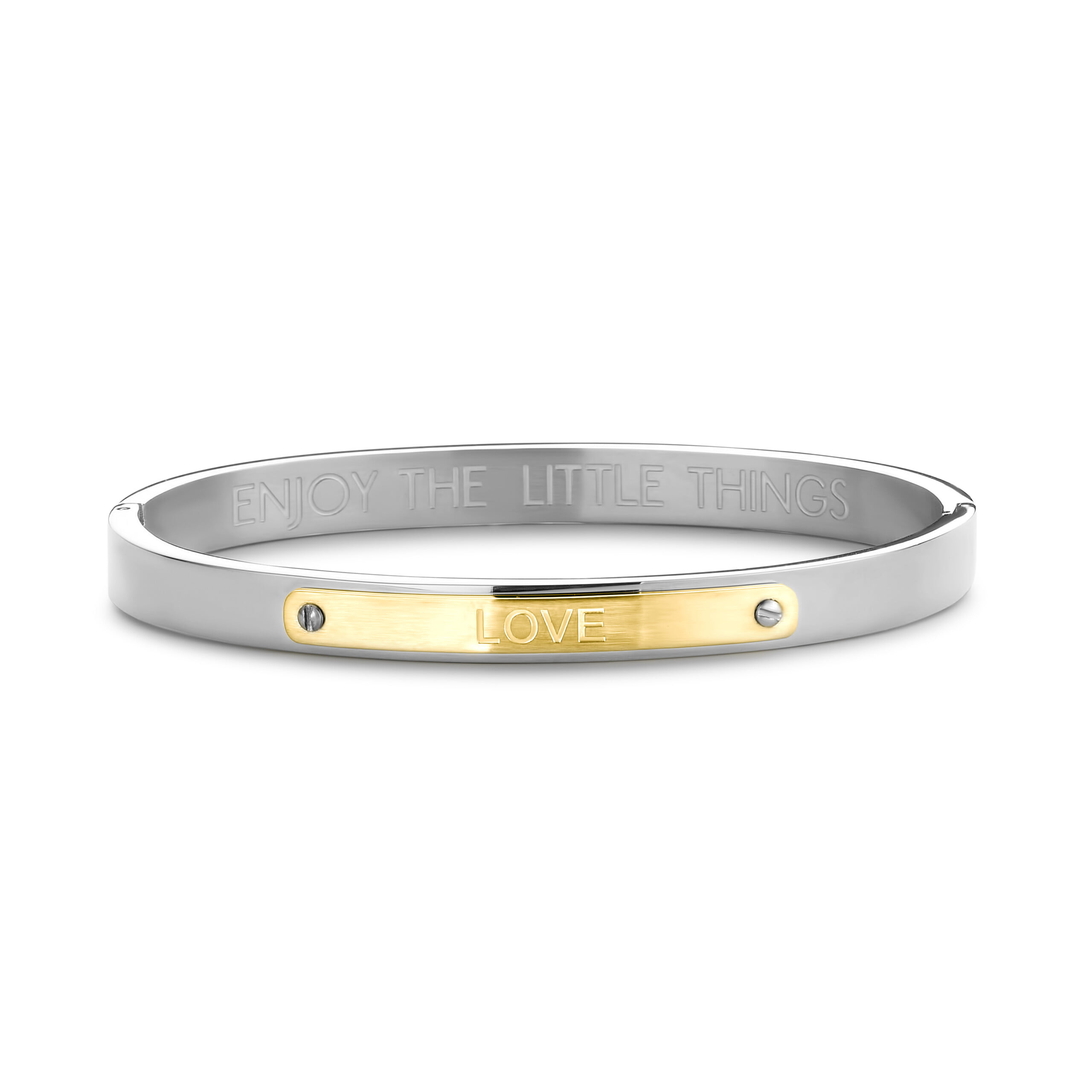 Bracelet/jonc Co88 France en acier inoxydable doré et argenté LOVE