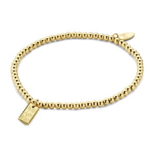 Bracelet Co88 France en acier inoxydable doré avec pampilles différents motifs
