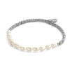 Bracelet Co88 France en acier inoxydable argenté et perle d'eau douce