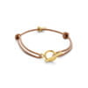 Bracelet ROSE Co88 France en tissu avec boucle en acier inoxydable doré C088