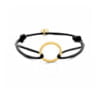 8CB-90860 Bracelet Marie Co88France en acier inoxydable et tissu noir