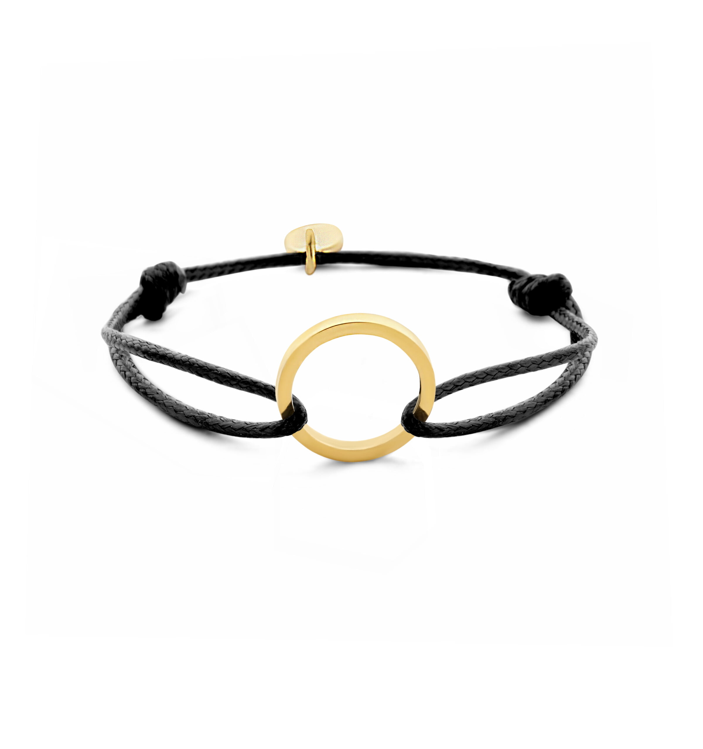 8CB-90860 Bracelet Marie Co88France en acier inoxydable et tissu noir