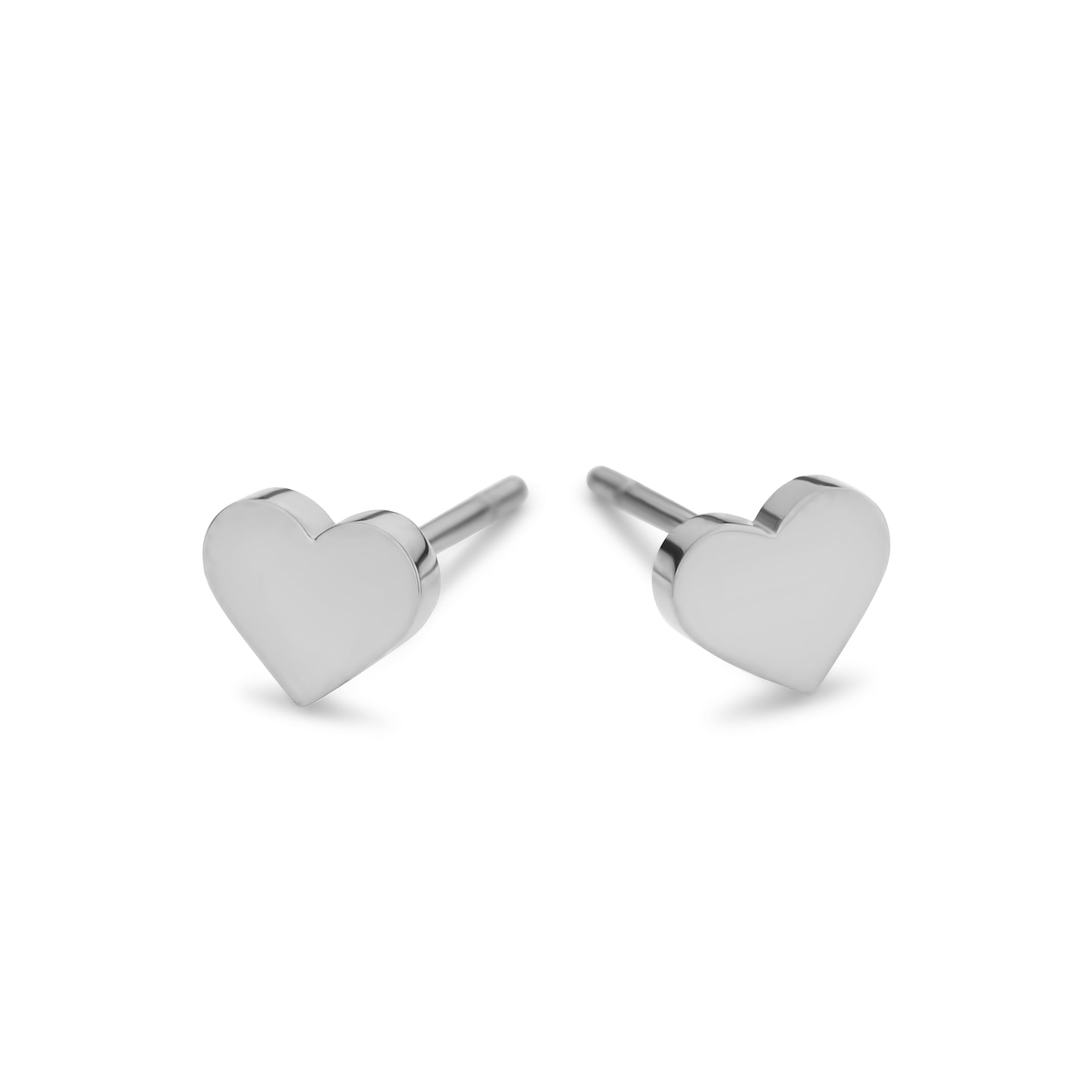 Boucles d'oreilles/puces d'oreilles Co88 France en acier inoxydable argenté motif coeur