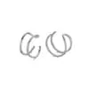 Boucles d'oreilles/puces d'oreilles Co88 France en acier inoxydable argenté