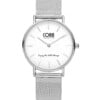 Montre MARINE Femme en acier inoxydable argenté, cadrant blanc