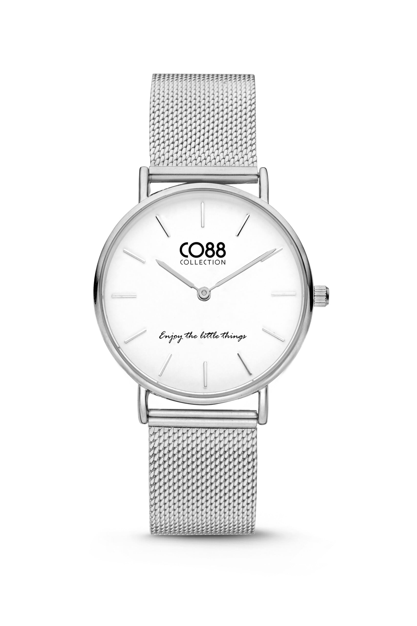 Montre MARINE Femme en acier inoxydable argenté, cadrant blanc
