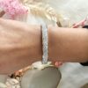 Bracelet/jonc en acier inoxydable rose gold et zircon blanc