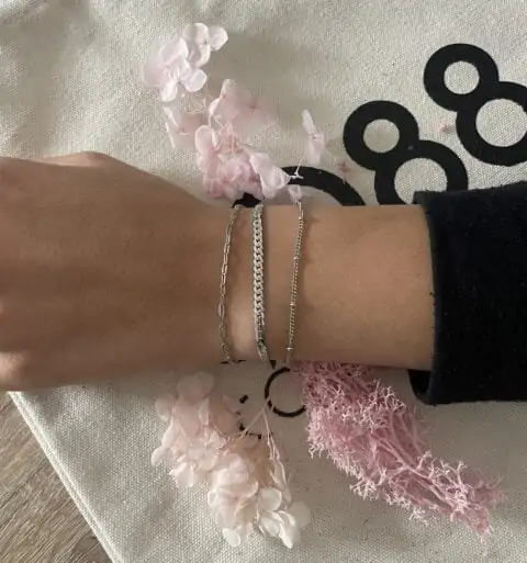 Bracelet multi-chaines AUDE Co88 France en acier inoxydable