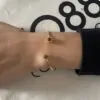Bracelet Co88 France en acier inoxydable doré et pierre naturelle oeil de tigre