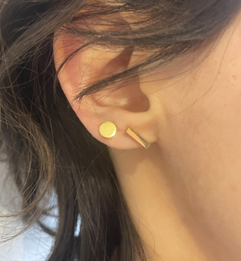 Composition de puces d'oreilles Co88 France en acier inoxydable