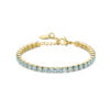8CB-91222 Bracelet rivière/tennis Louisa en zircon bleu clair