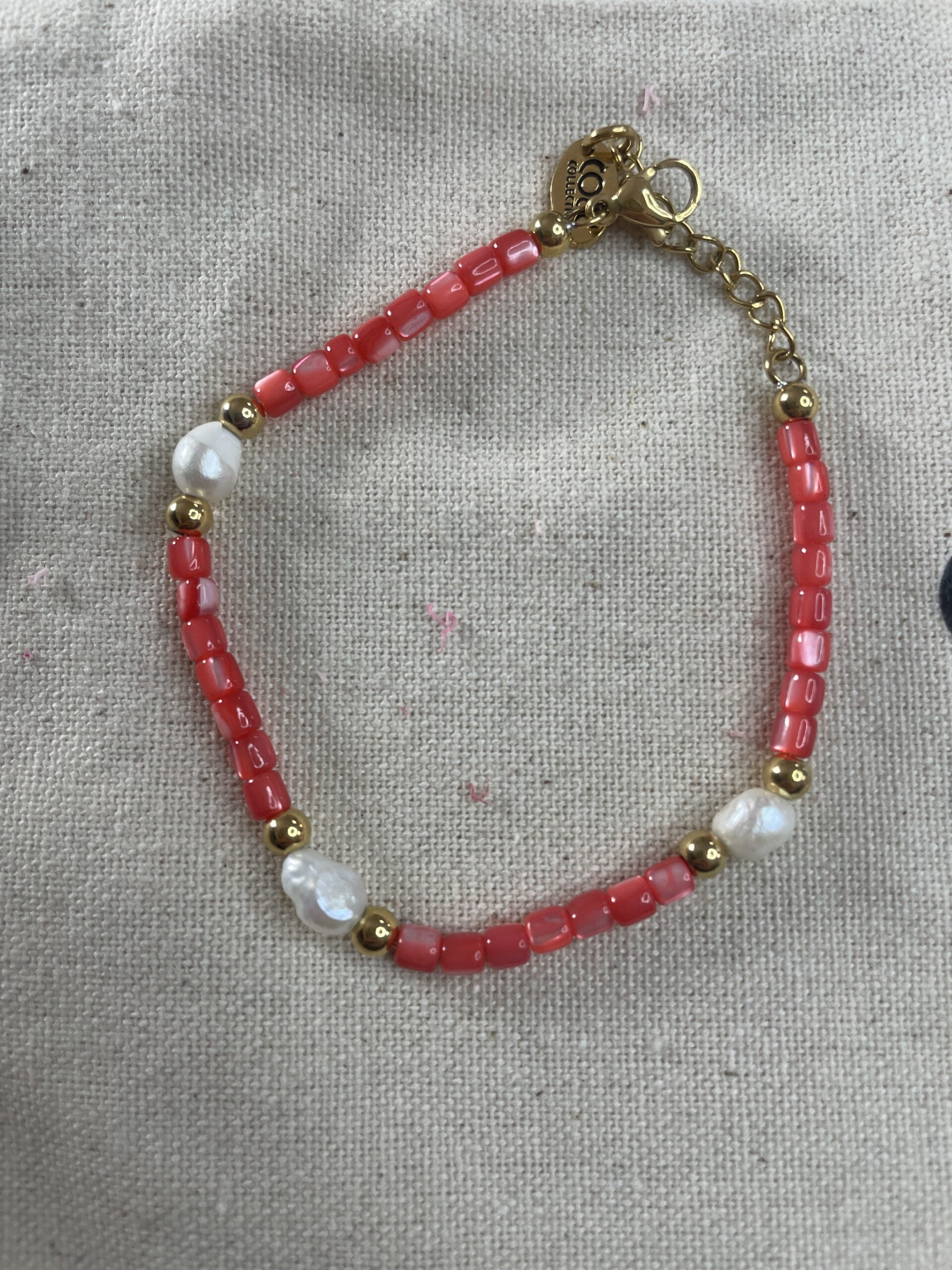 Bracelet perle nacrée perle d'eau douce LEANA Bracelet perle nacrée perle d'eau douce LEANA