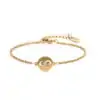 Bracelet Co88 France en acier inoxydable doré motif infini