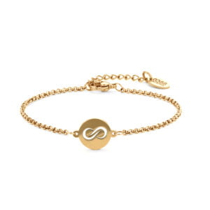Bracelet Co88 France en acier inoxydable doré motif infini