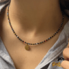 Collier Ninon en perles acier inoxydable doré et en perles de couleurs avec pampille mandala 🌟