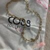 Collier Co88 France en acier inoxydable doré et maille forçat