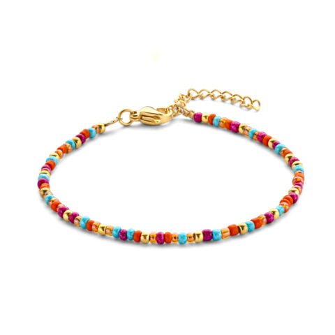 Bracelet Co88 France acier inoxydable et perles colorées