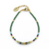 Bracelet Co88 France en perles colorées et acier inoxydable doré