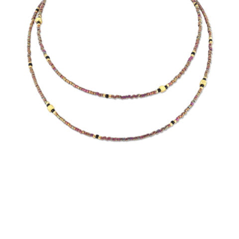 Collier Co88 France en perle miyuki et acier inoxydable