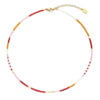 Collier Co88 France en acier inoxydable et perles colorées