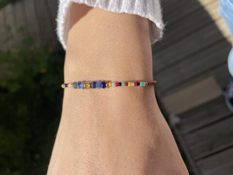 Bracelet Co88 France en acier inoxydable et perles colorées