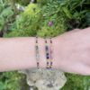Composition de bracelets Co88 France en acier inoxydable et perles colorées